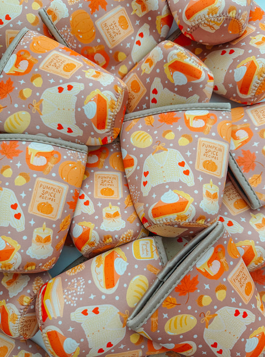pumpkin spice cup cover