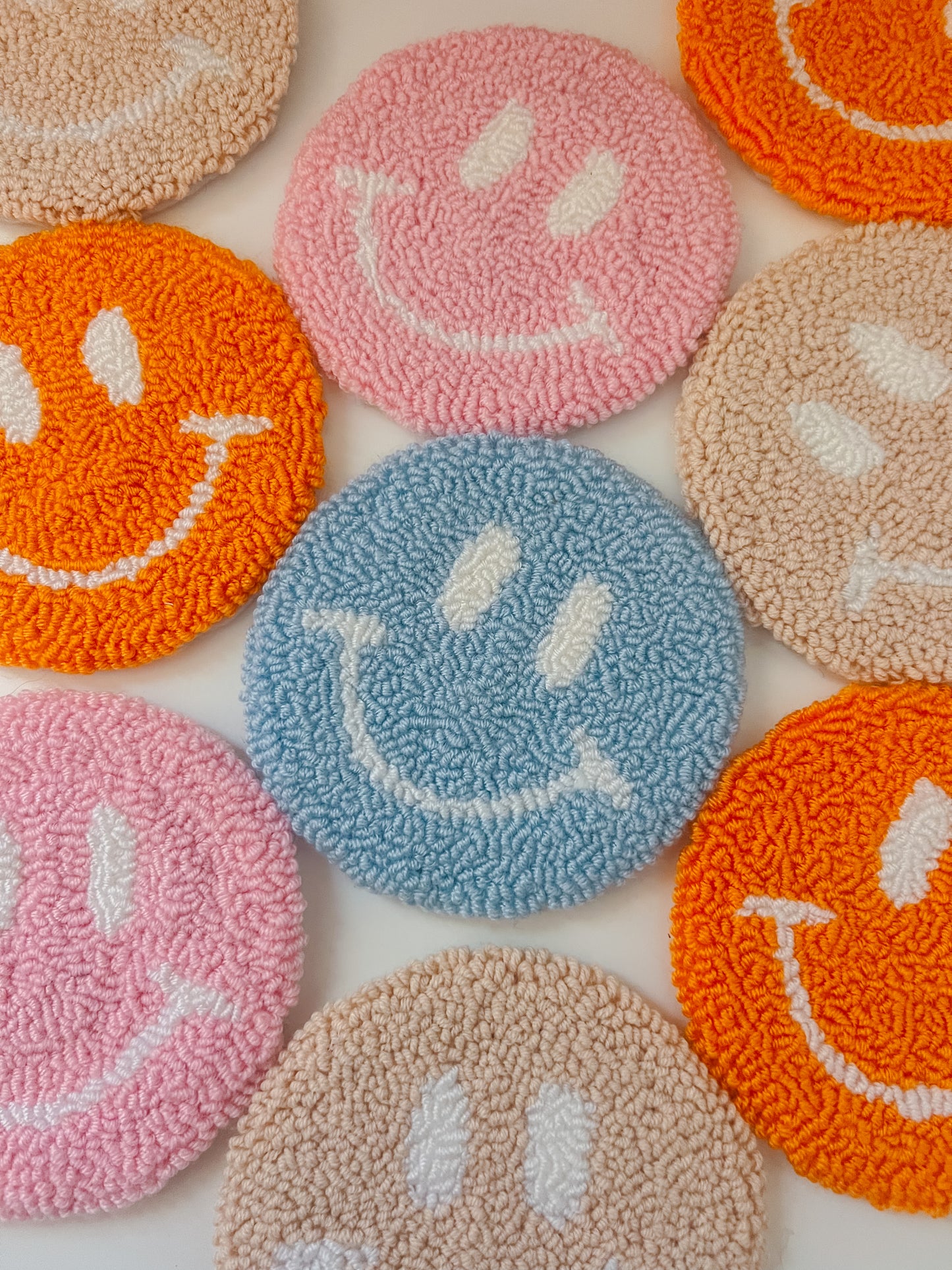 smiley mug rugs
