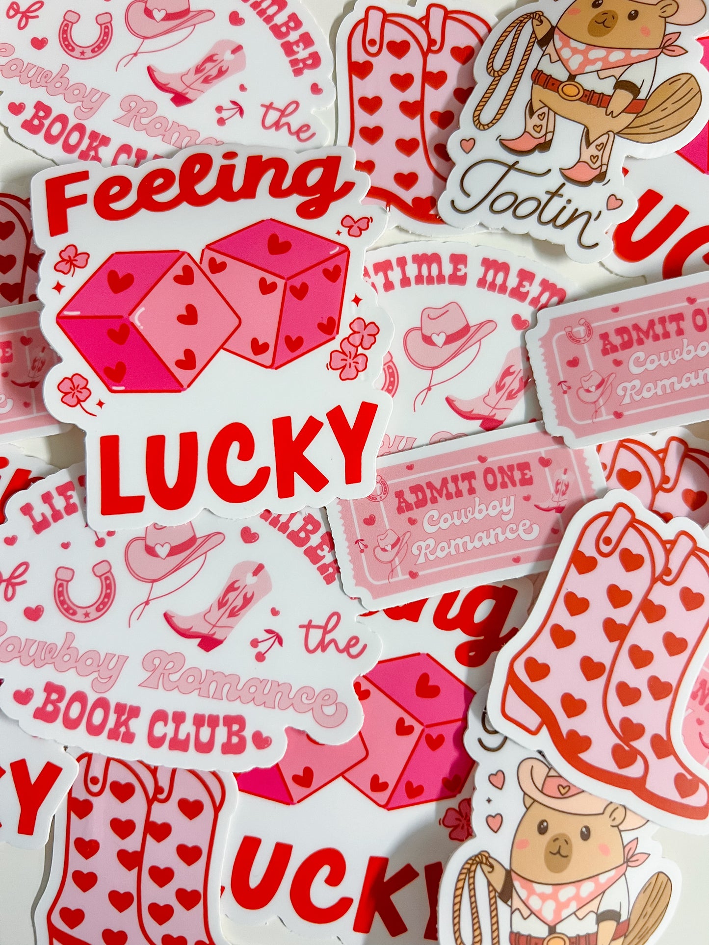 admit one cowboy romance sticker