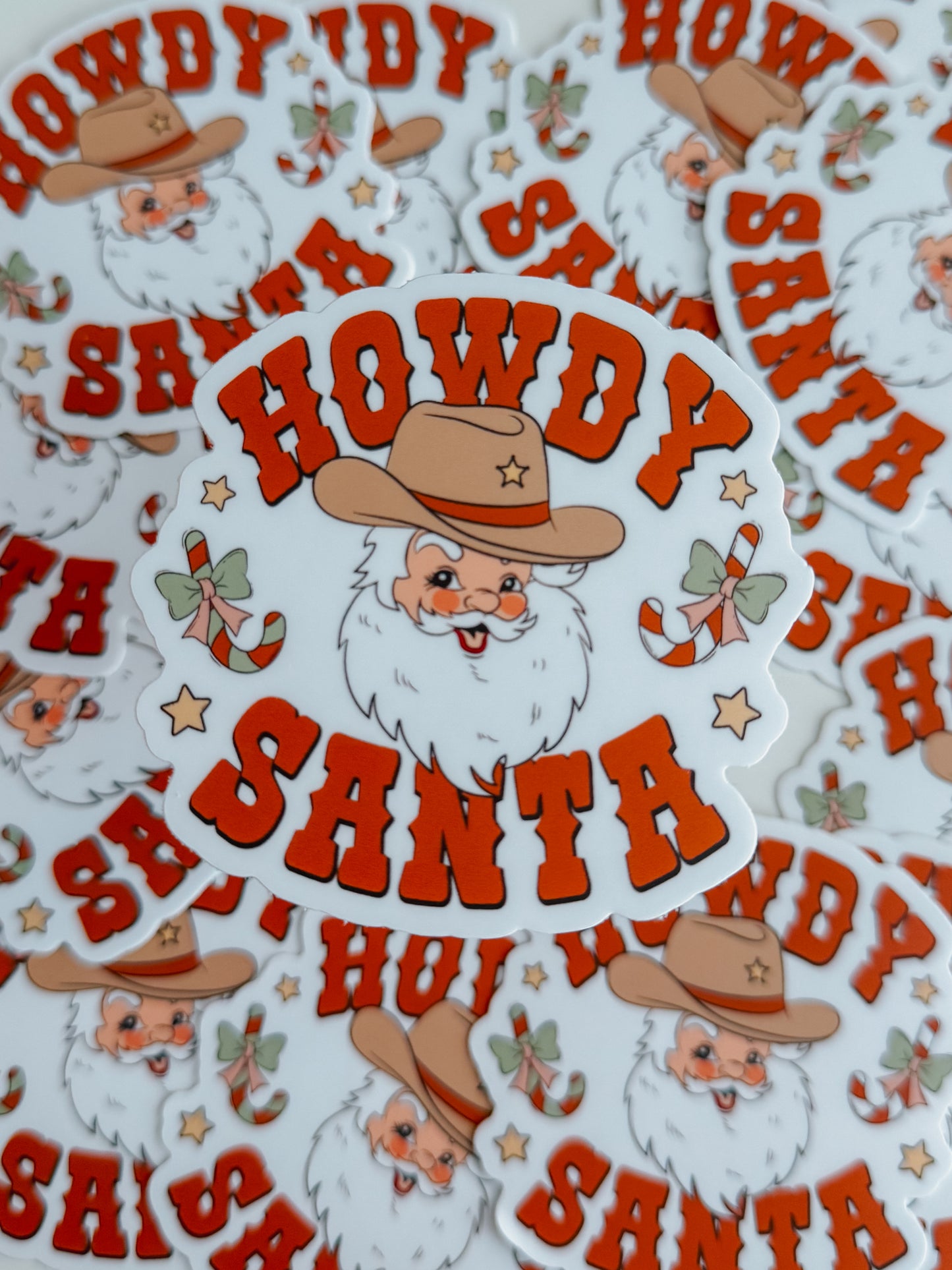 howdy santa sticker