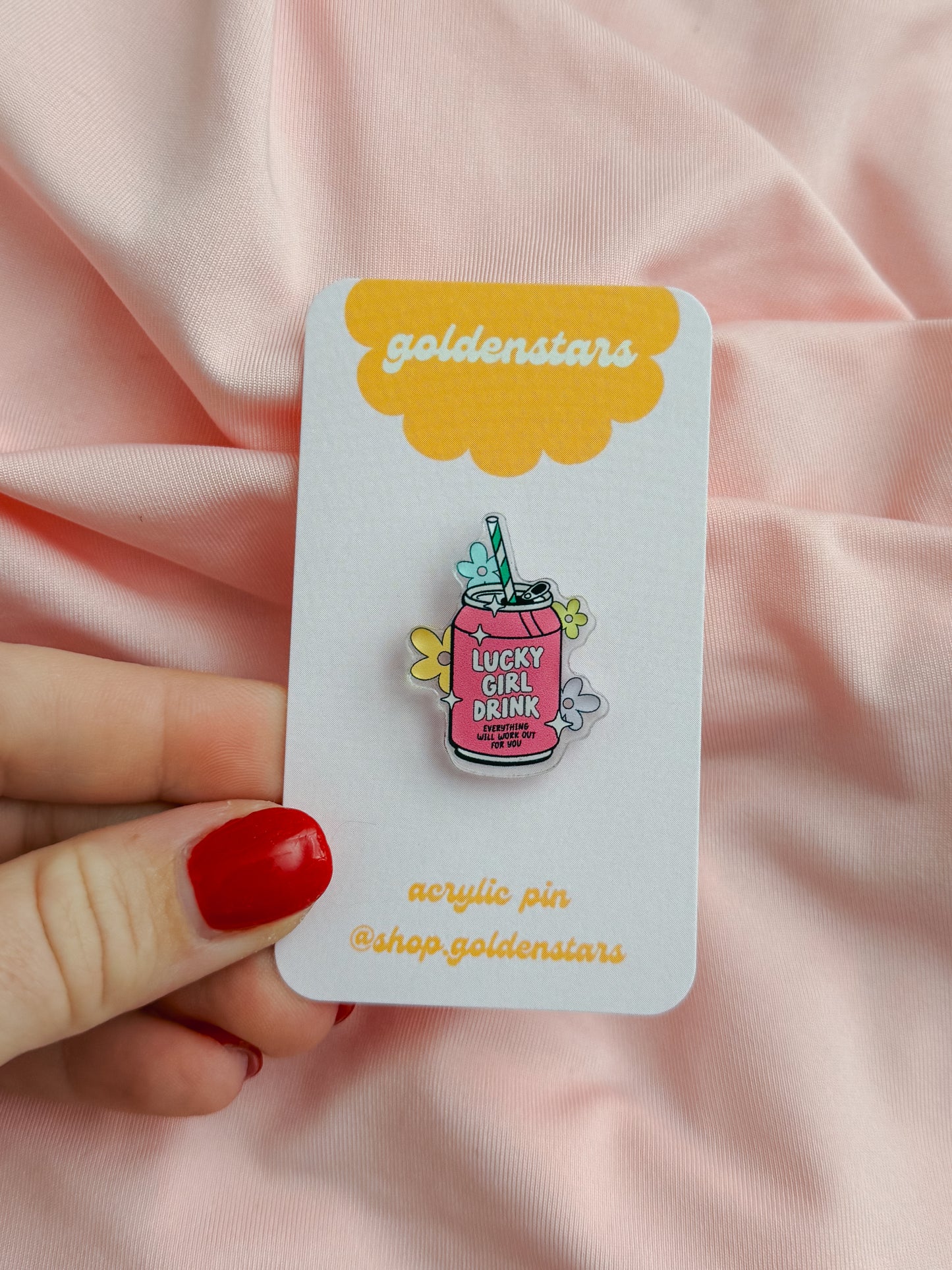 Lucky Girl Drink Pin