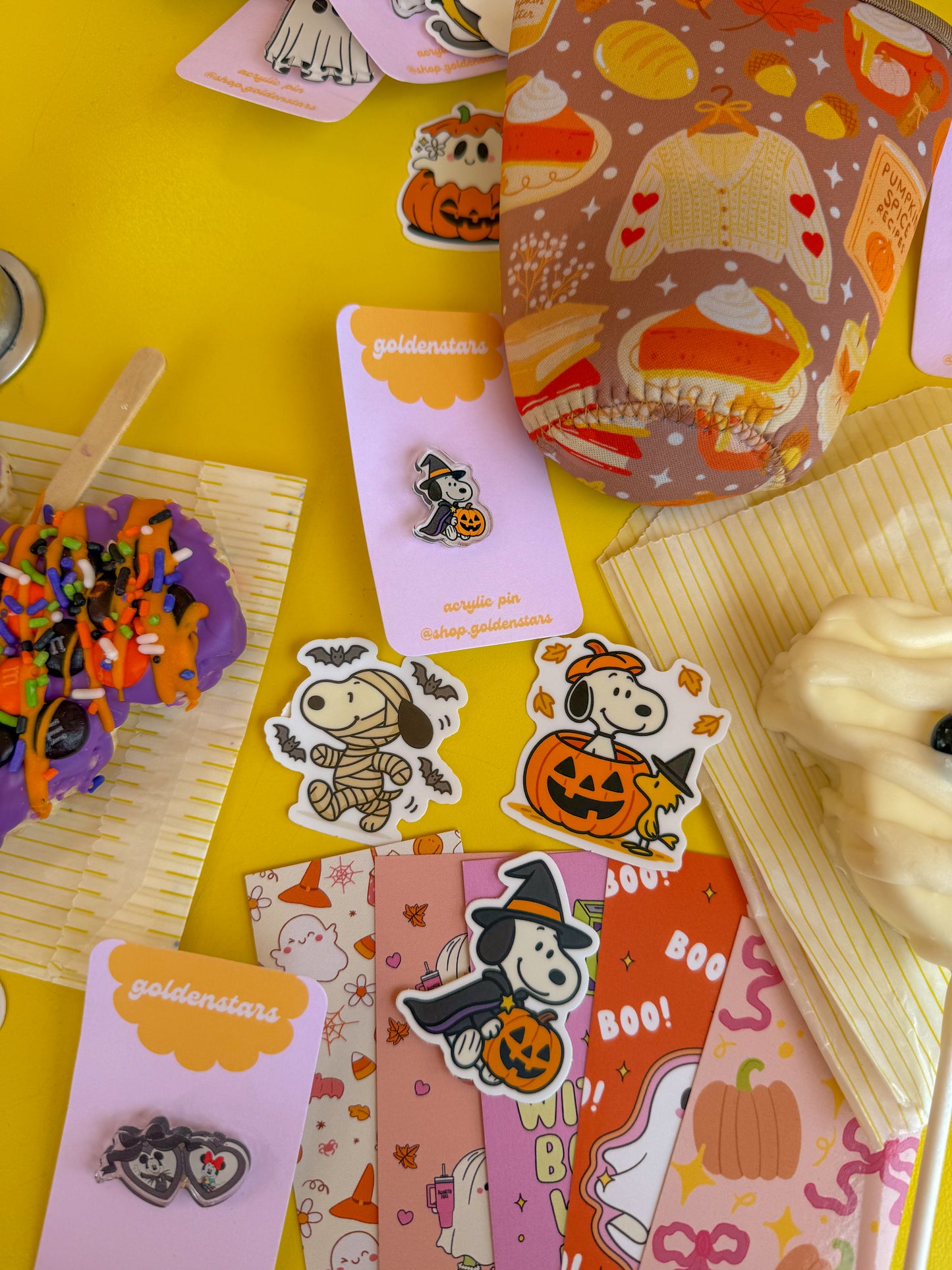 snoopy pumpkin sticker
