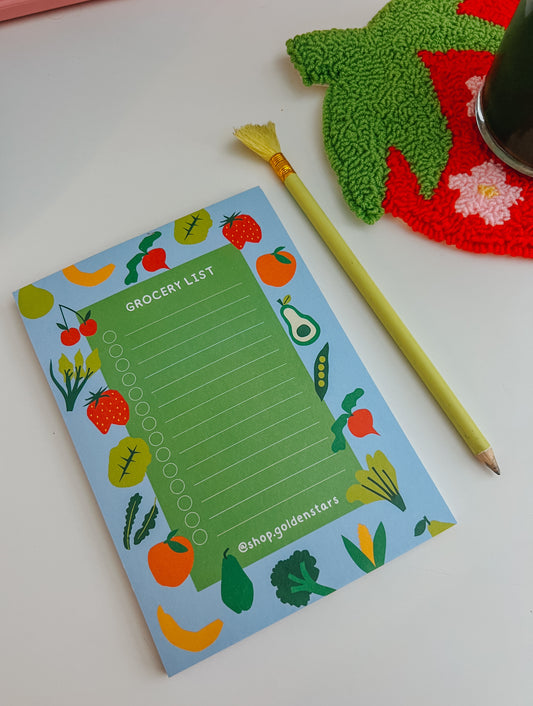 grocery list notepad