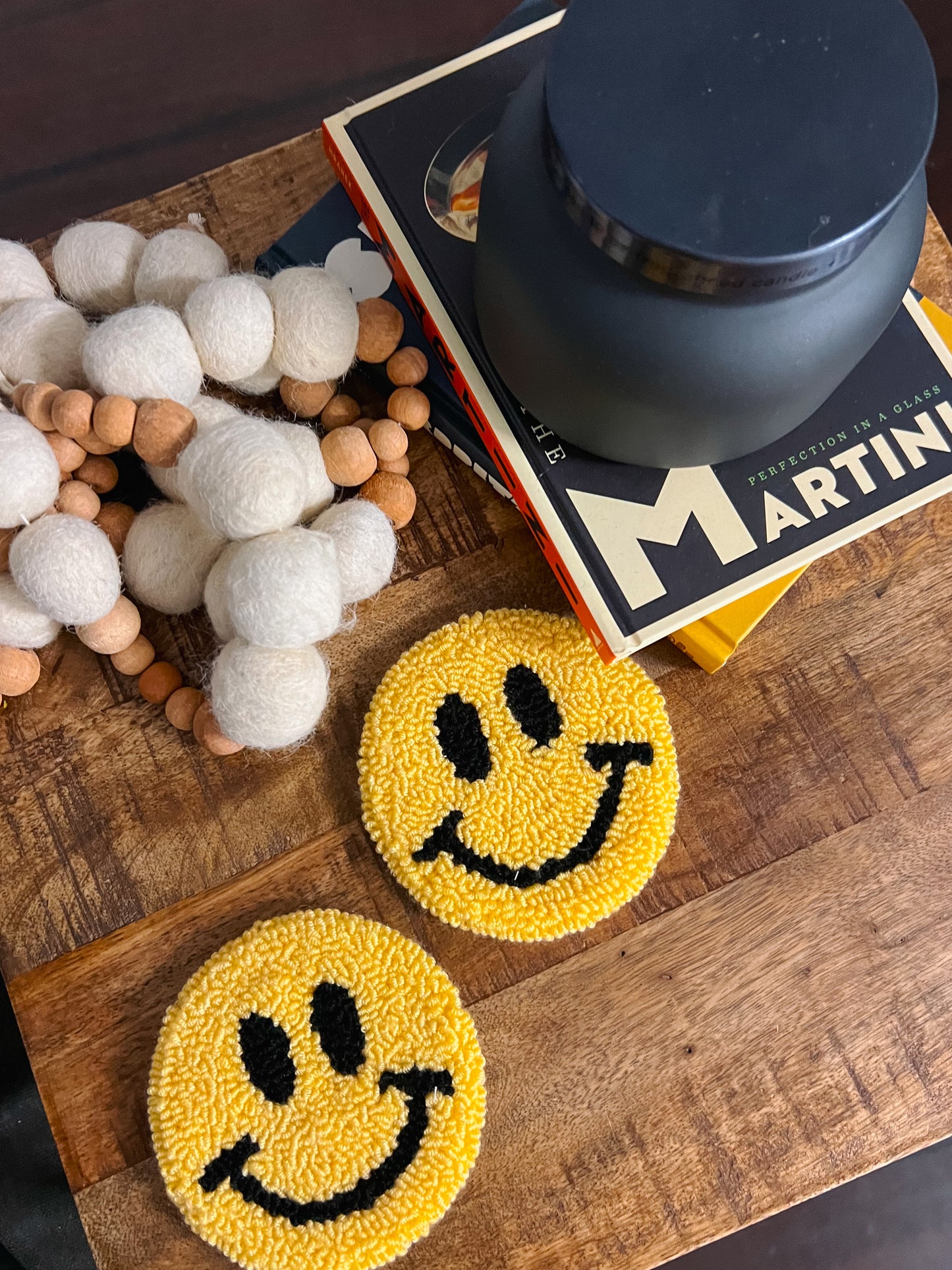 smiley mug rugs