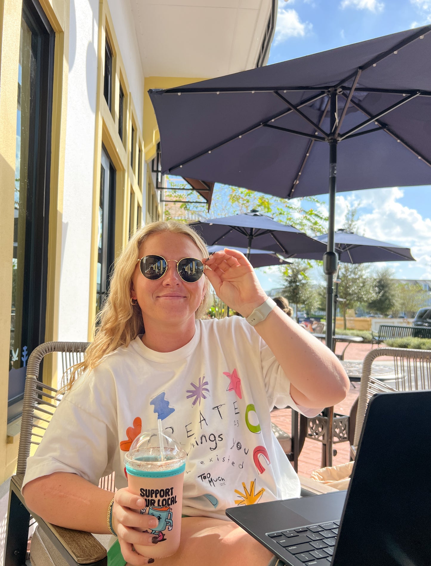 support your local cup cover