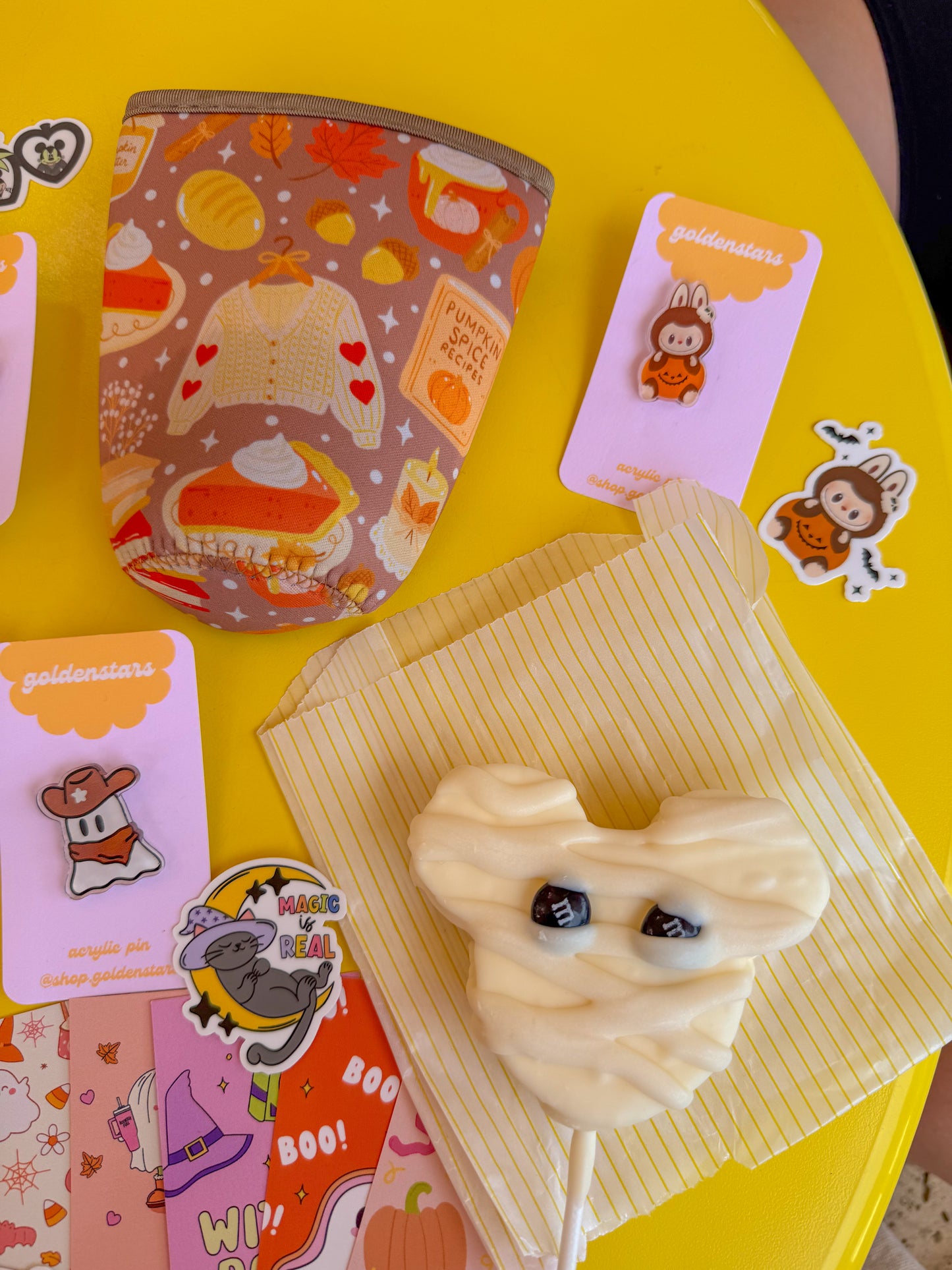 pumpkin labubu sticker