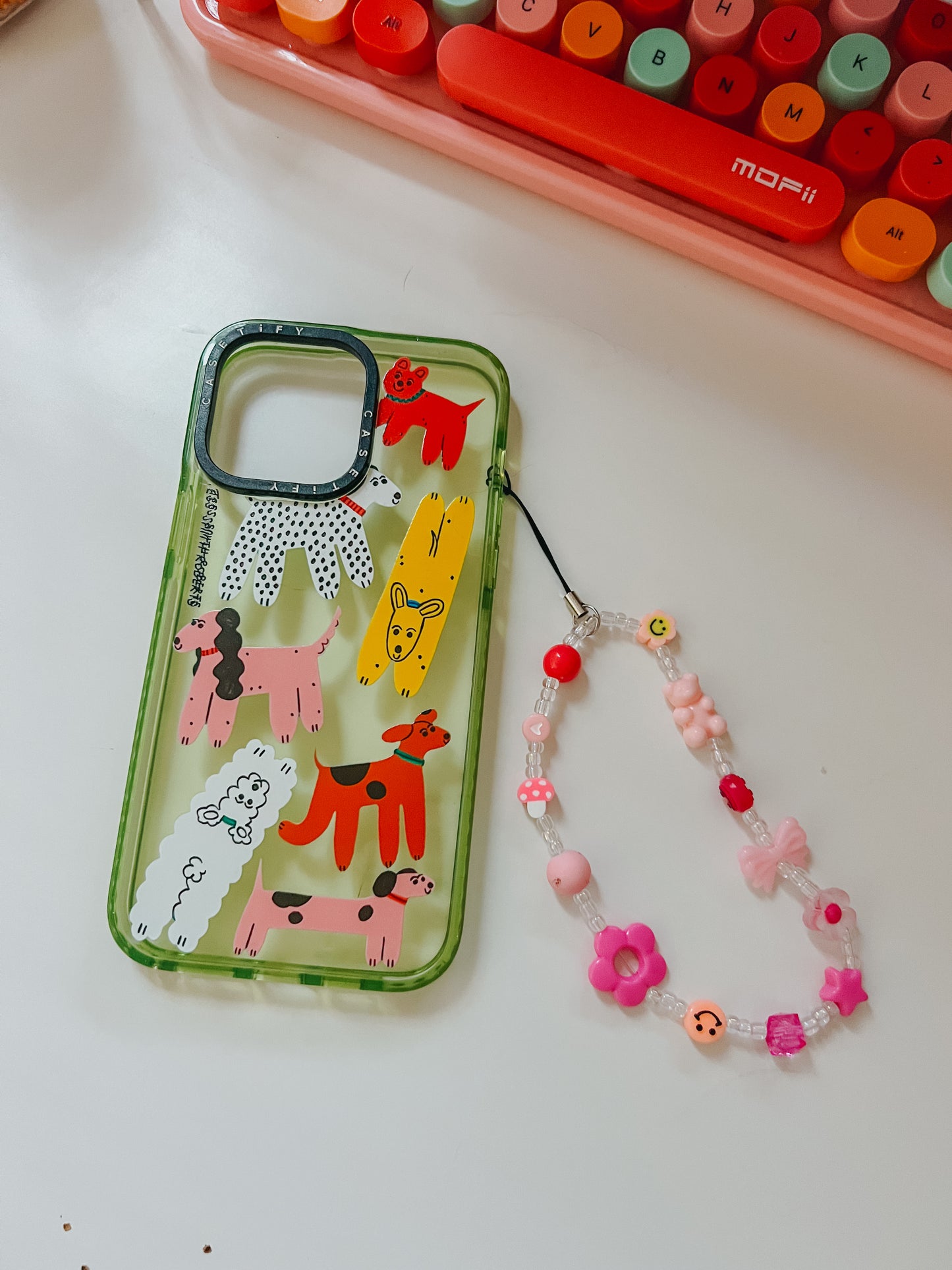 rainbow phone charms