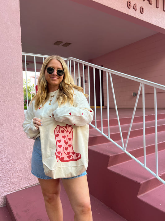 lover boots tote