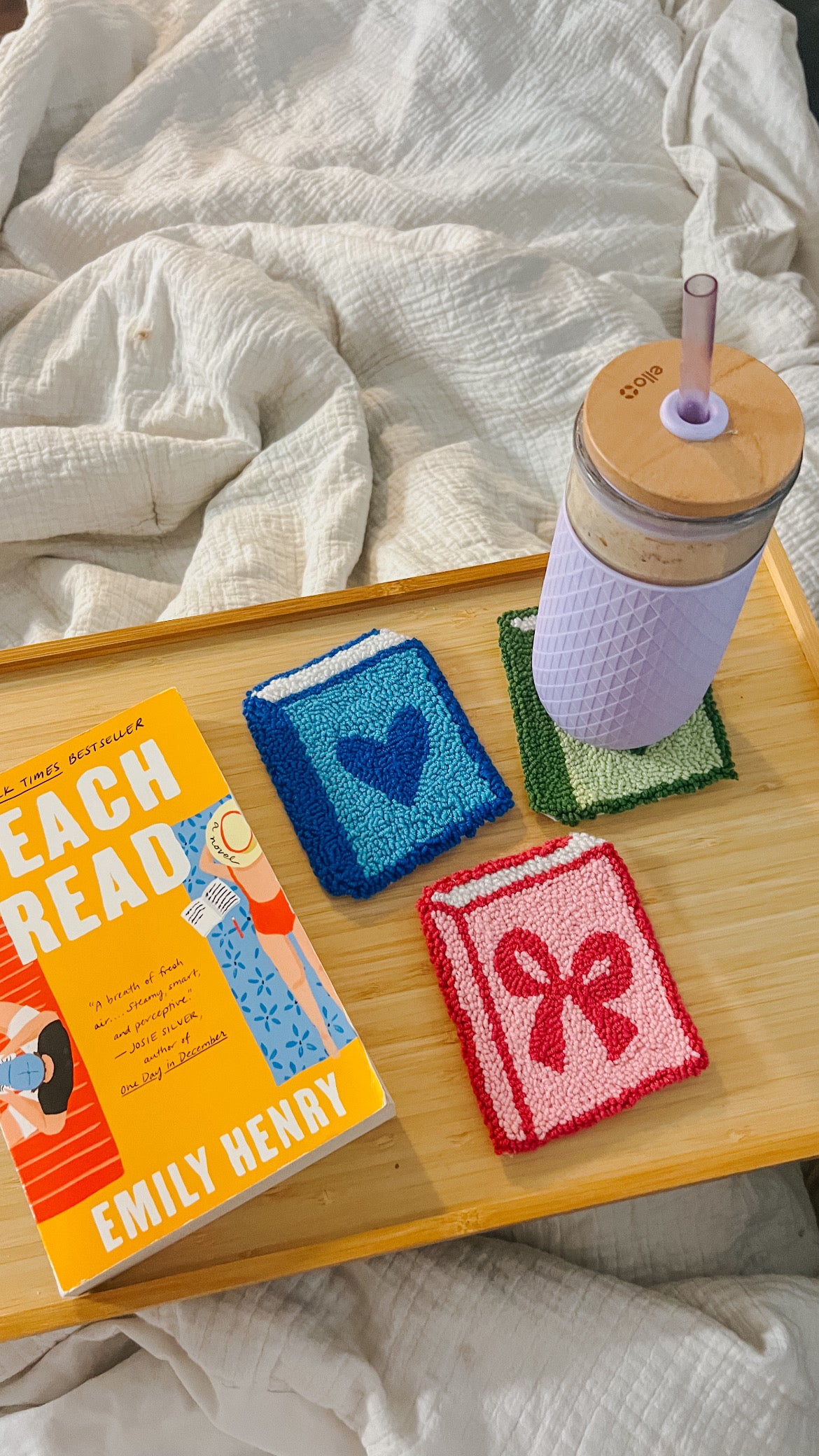 book club mug rugs