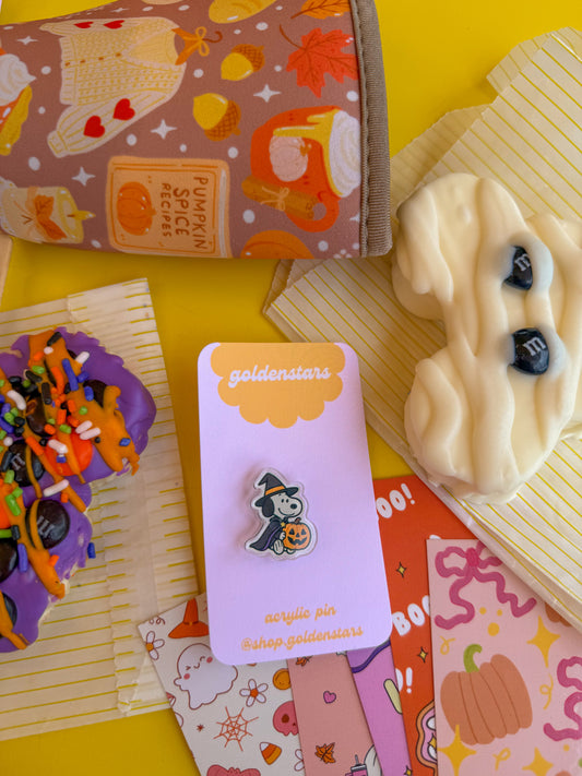 witchy snoopy pin
