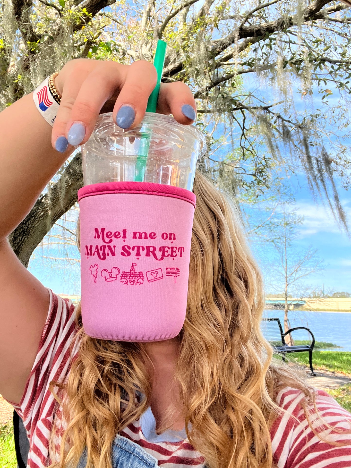 meet me on main street cup cover