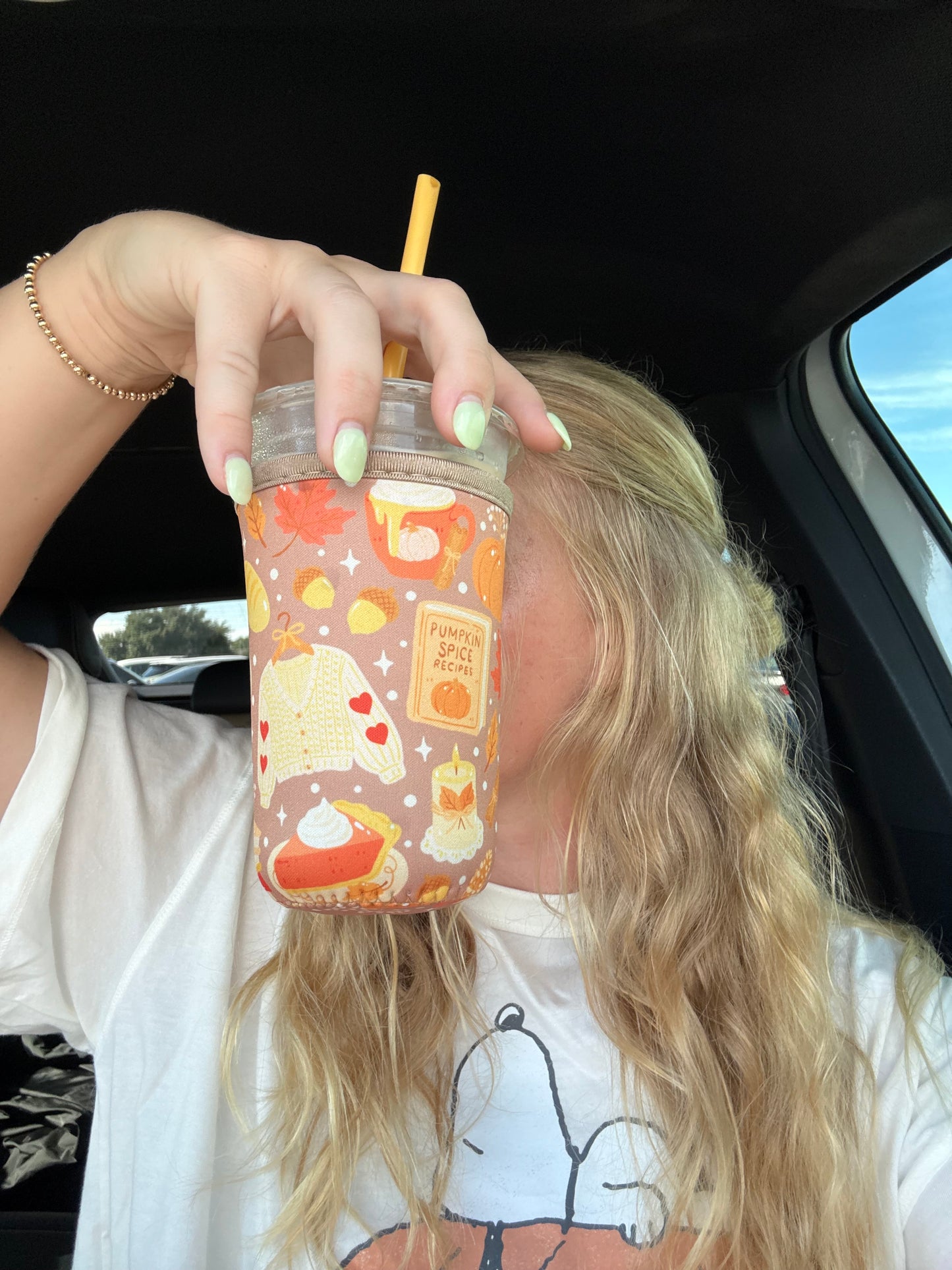 pumpkin spice cup cover