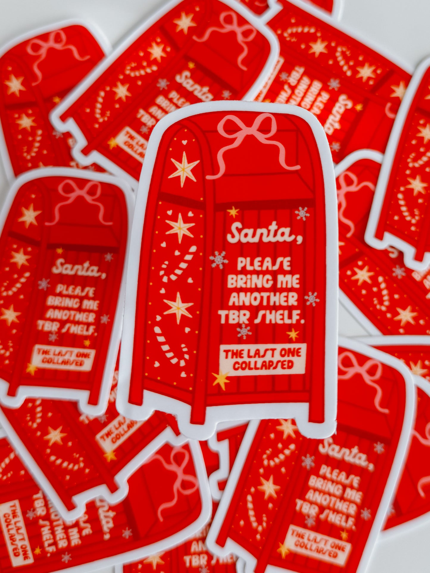 my tbr shelf collapsed sticker