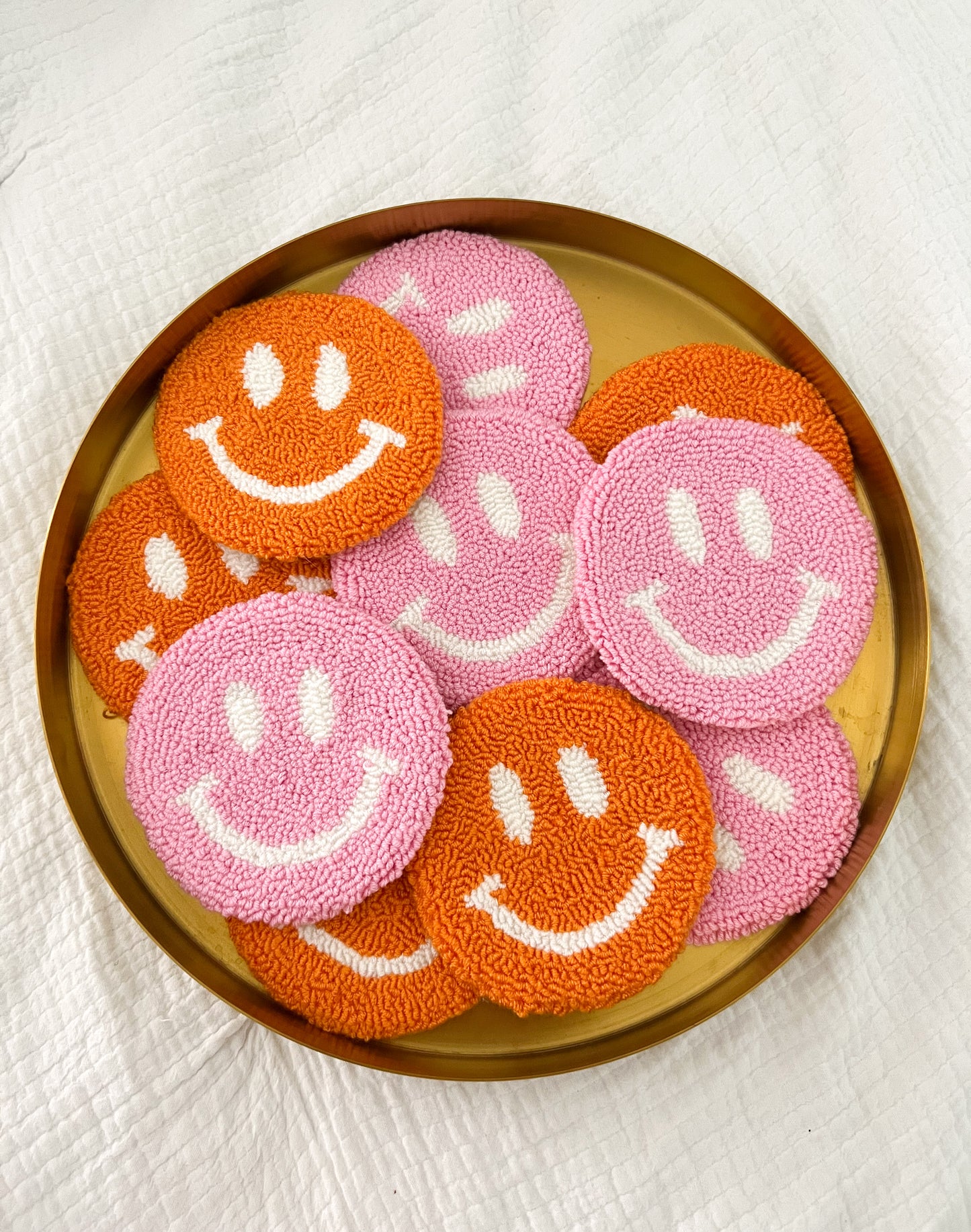 smiley mug rugs