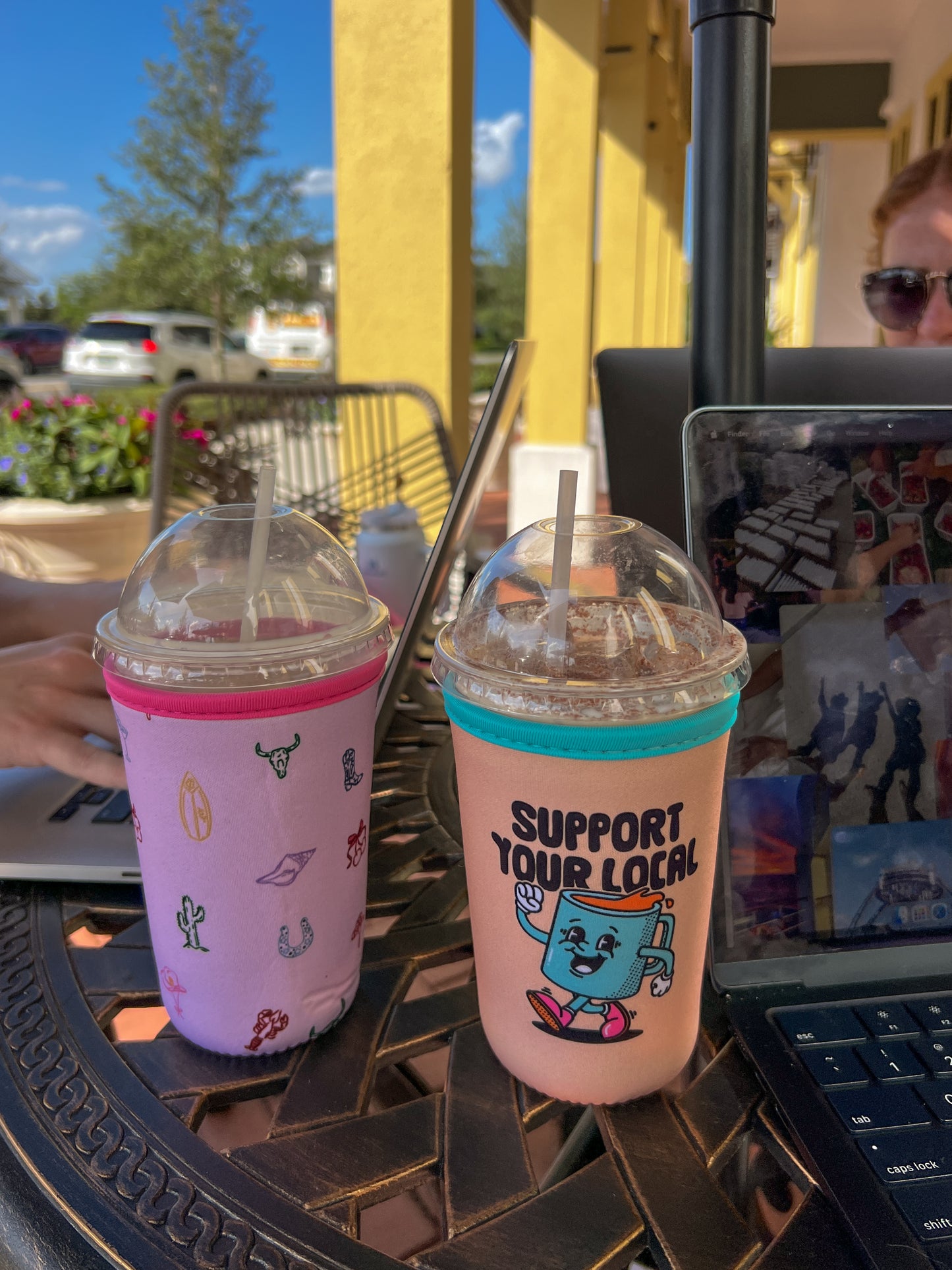 support your local cup cover