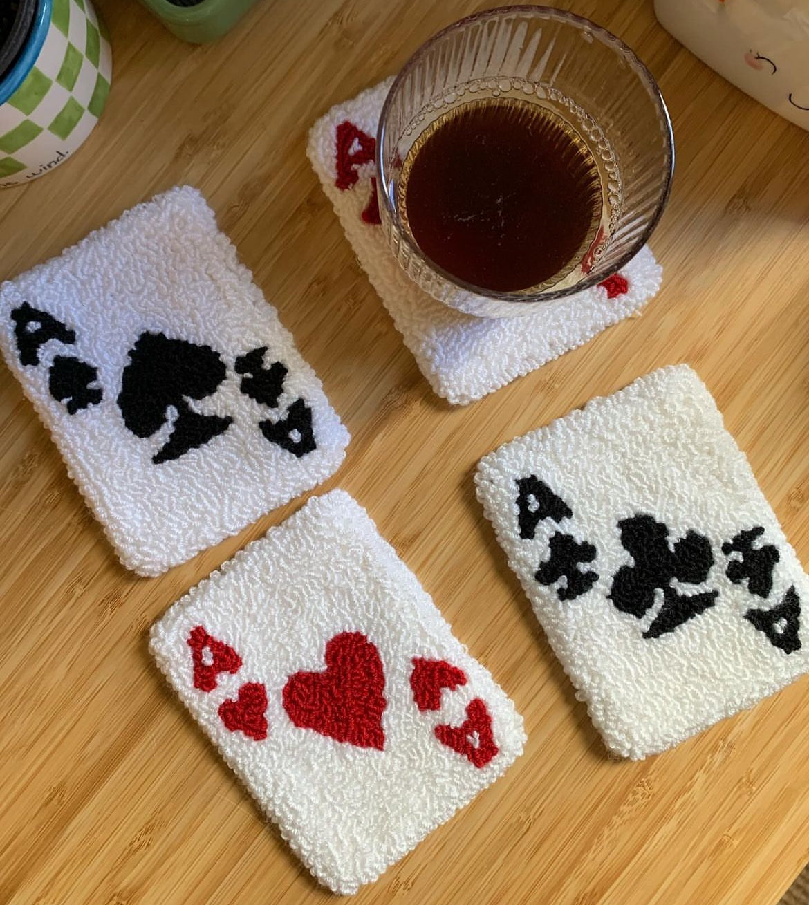 aces mug rugs