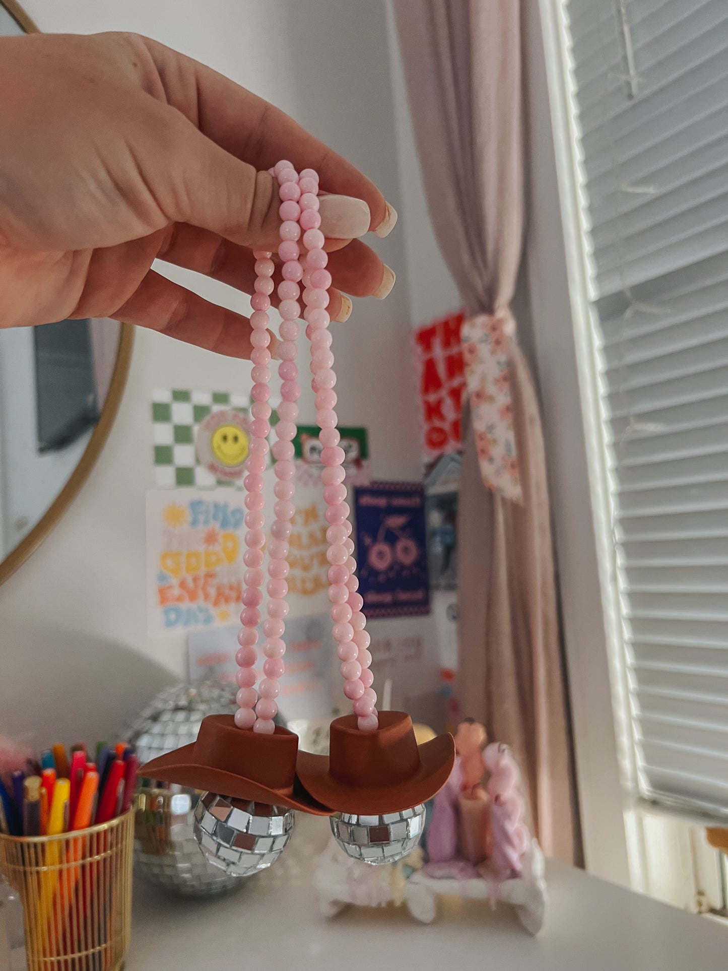 disco cowboy car hanging