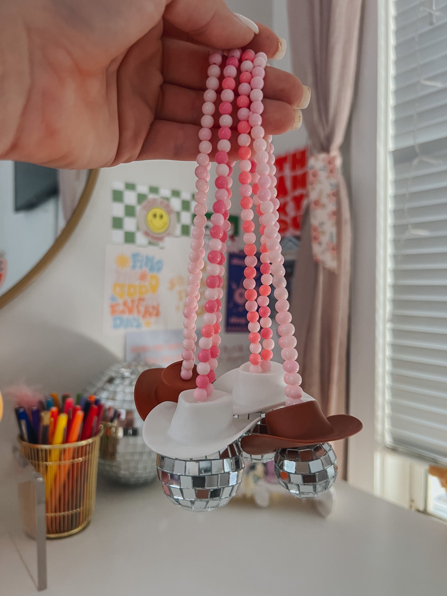 disco cowboy car hanging