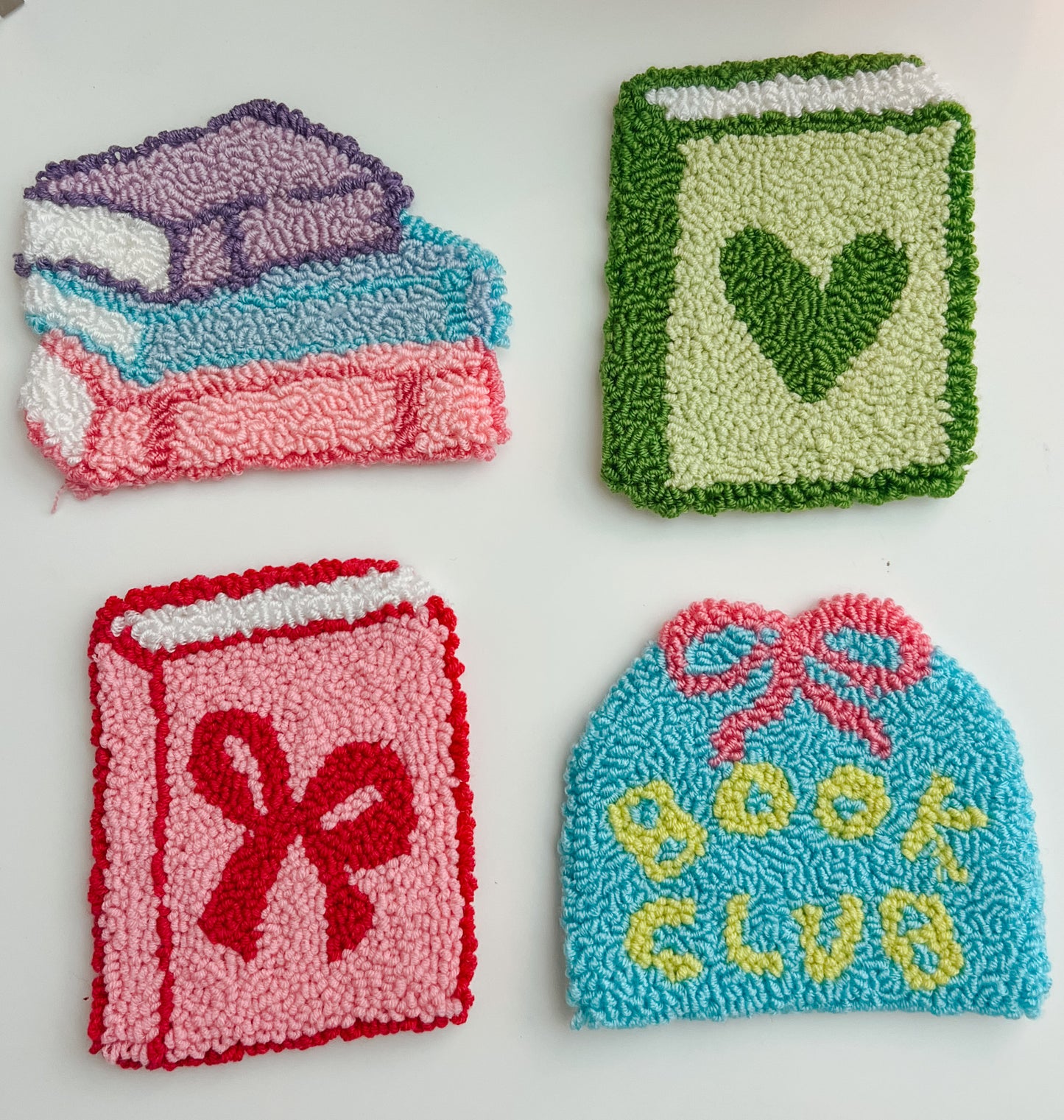 book club mug rugs