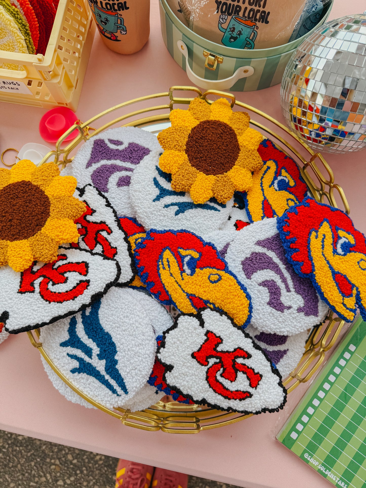 kansas mug rugs
