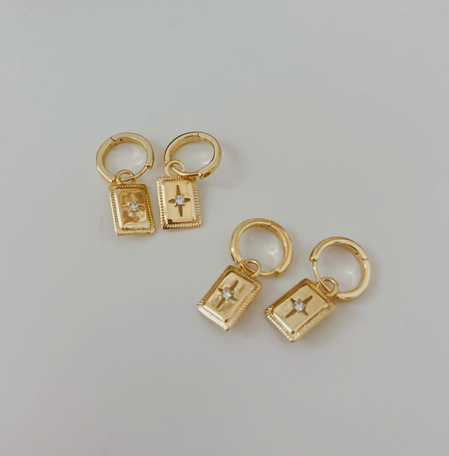 compass huggie hoops
