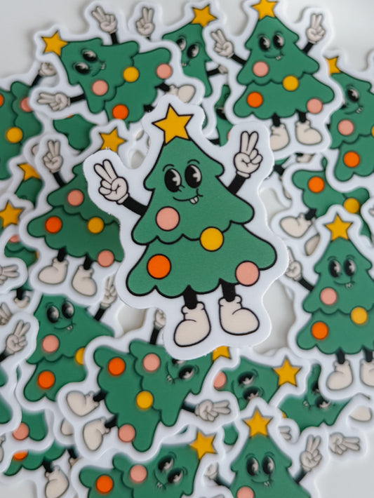carl the christmas tree sticker