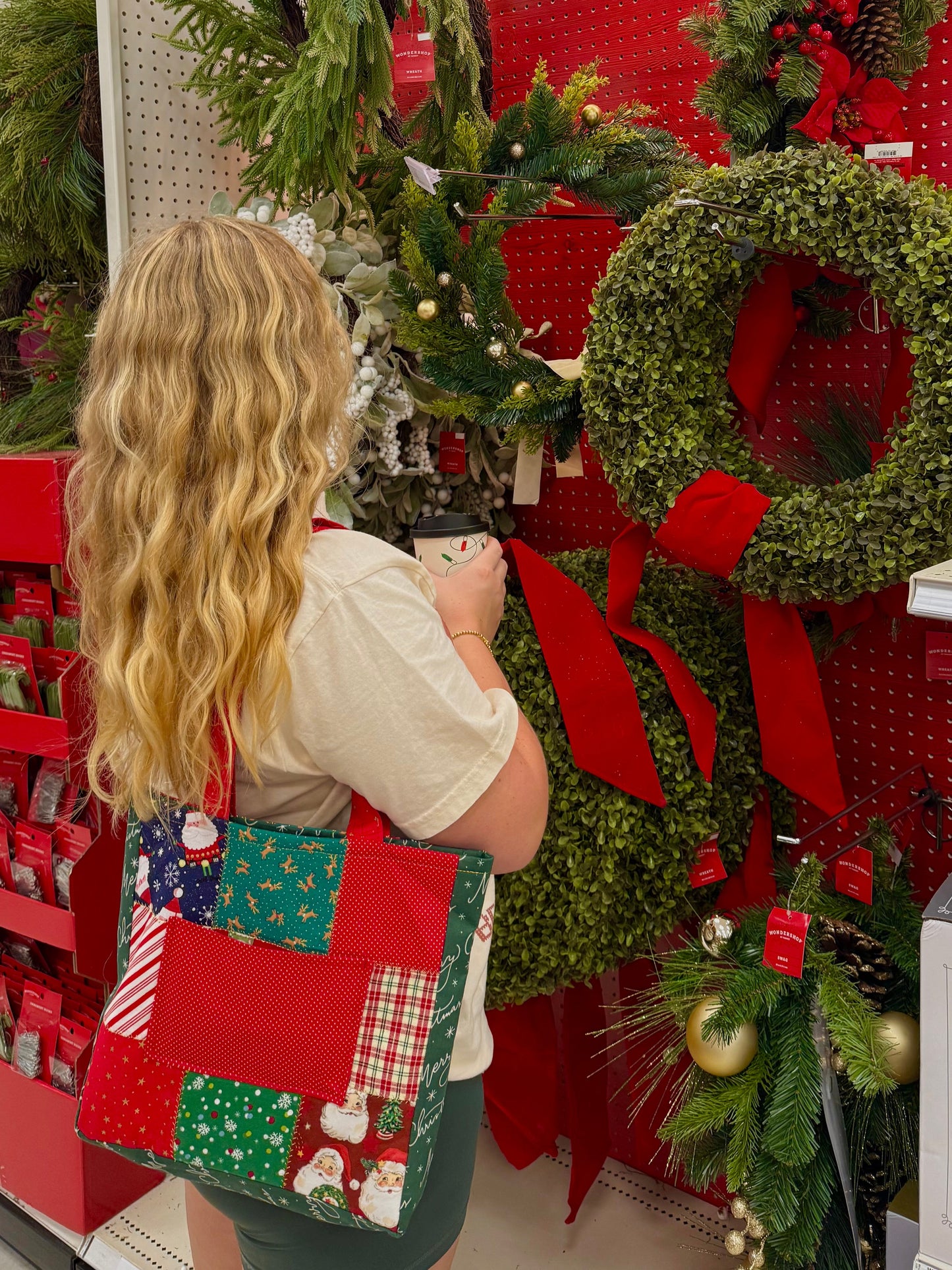 grandma’s christmas quilt tote bag