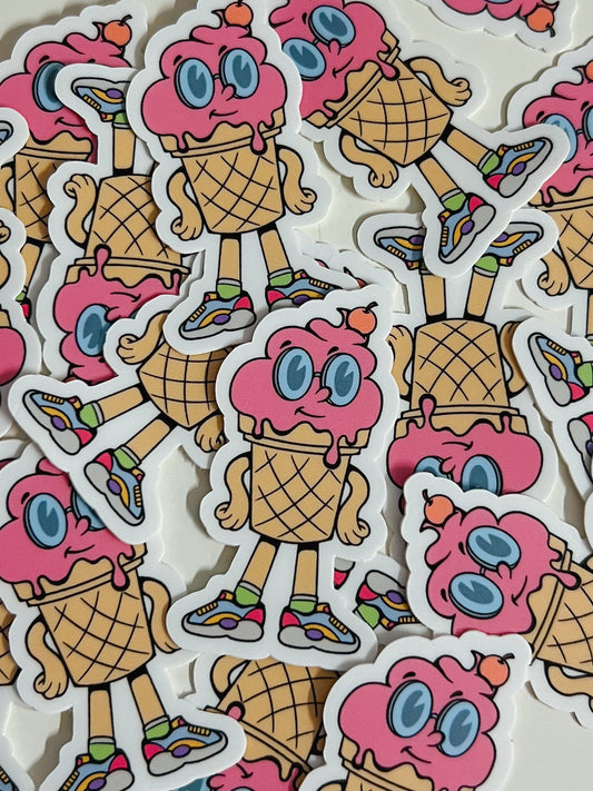 ice cream carl sticker