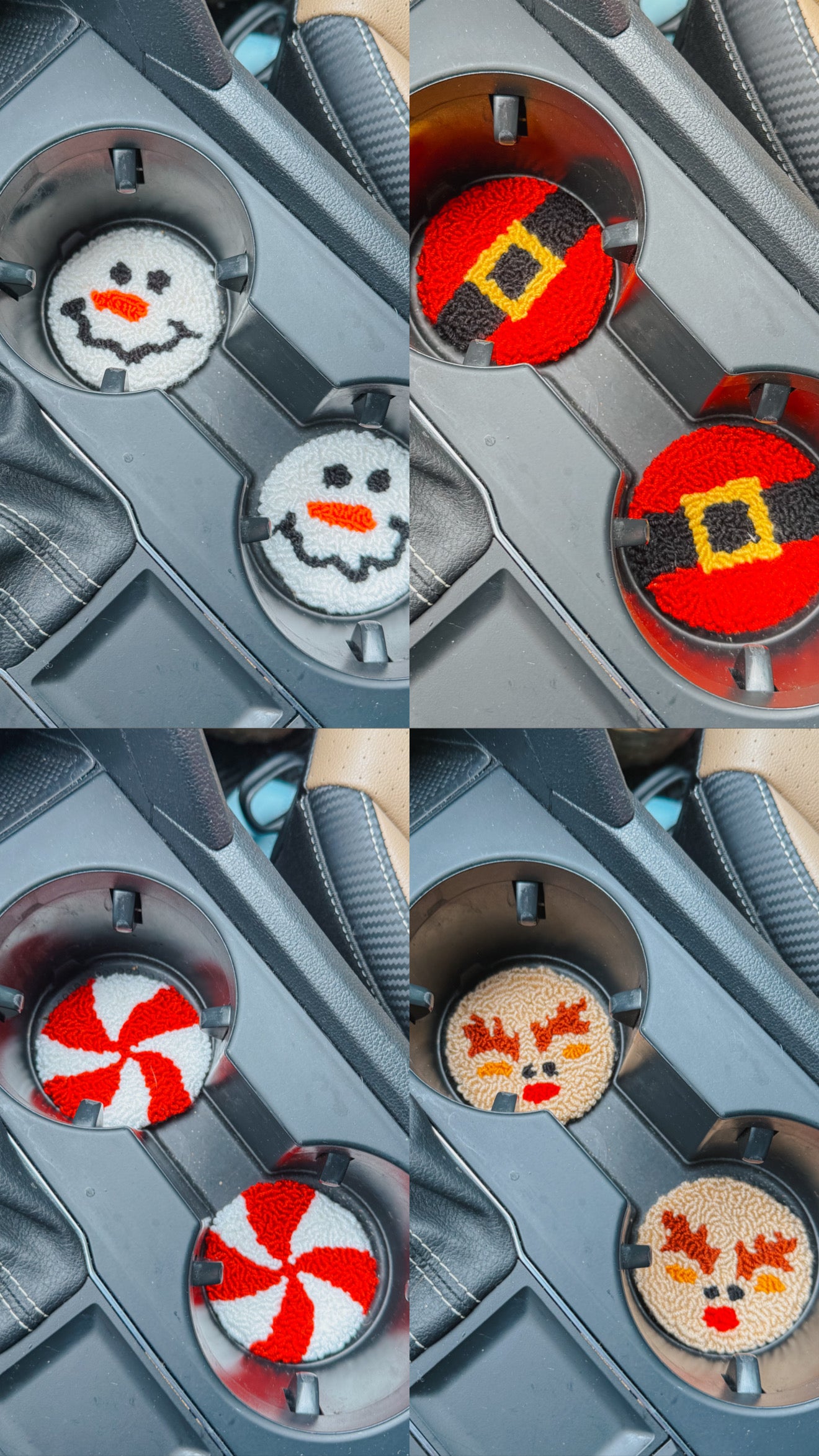 christmas car coasters
