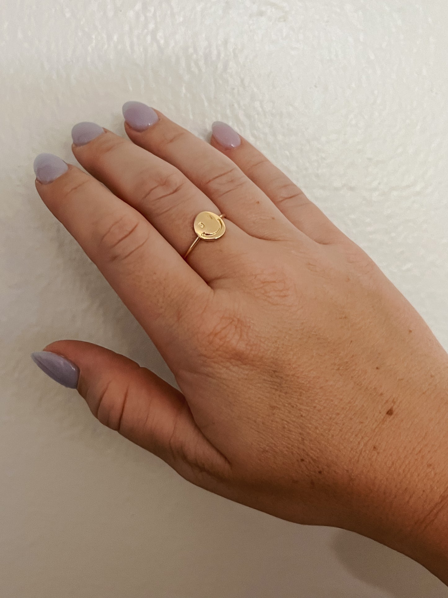 gold smiley ring