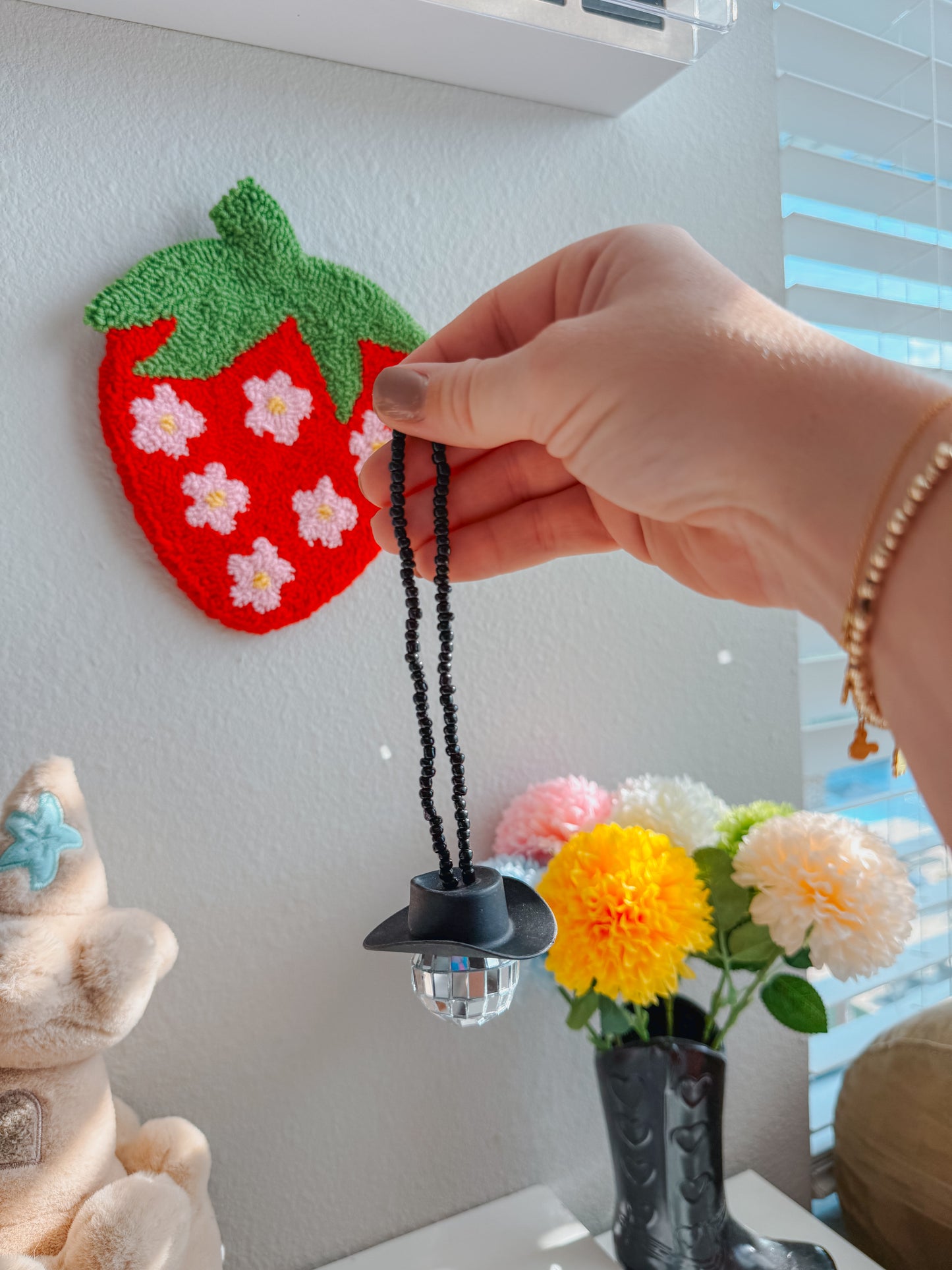 disco cowboy car hanging