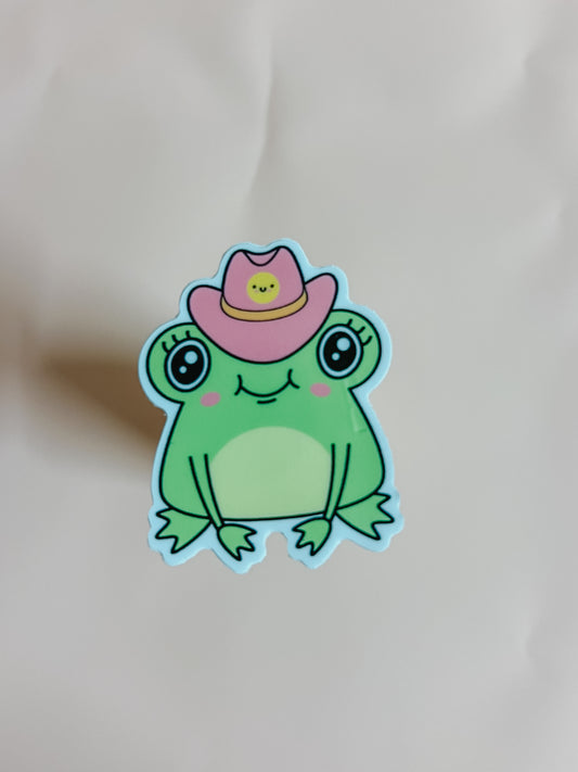 cowboy froggy sticker