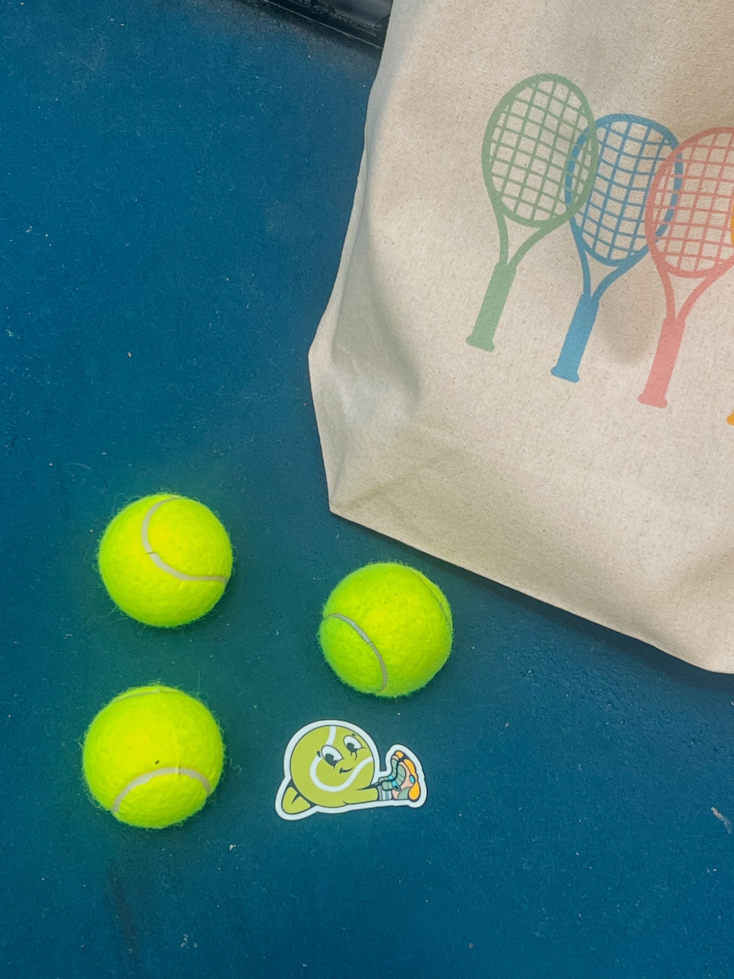 tennis teddy sticker
