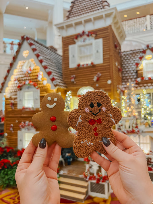 gingerbread man mug rug