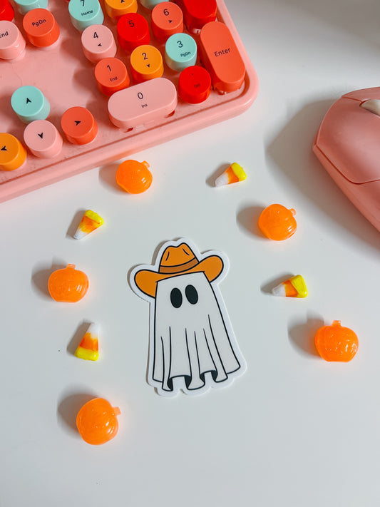 howdy ghost sticker