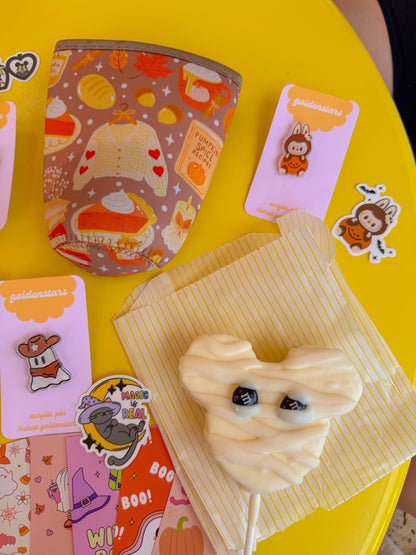 pumpkin labubu sticker