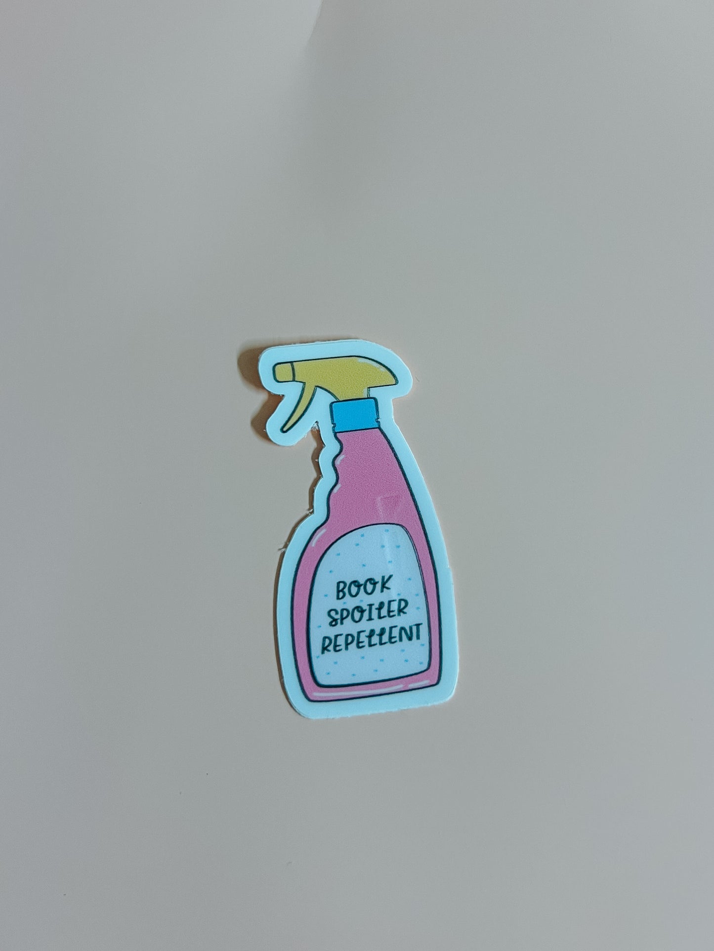 book spoiler repellent sticker