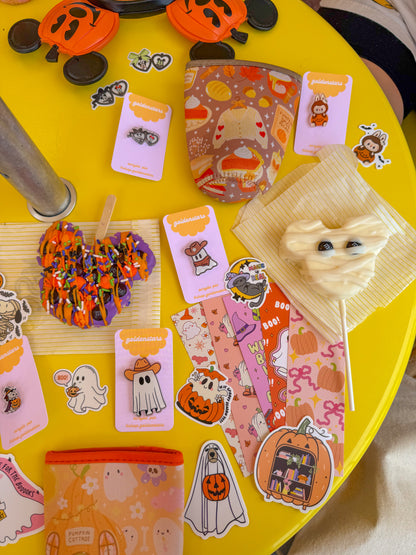 pumpkin labubu sticker