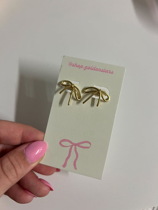 gold bow studs