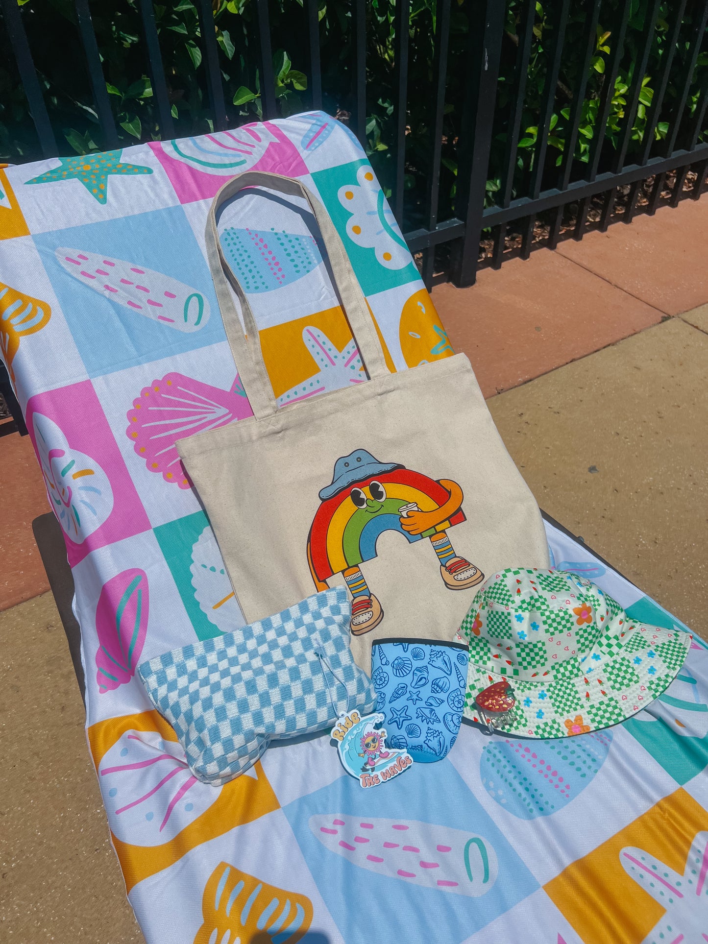 rainbow ron tote bag