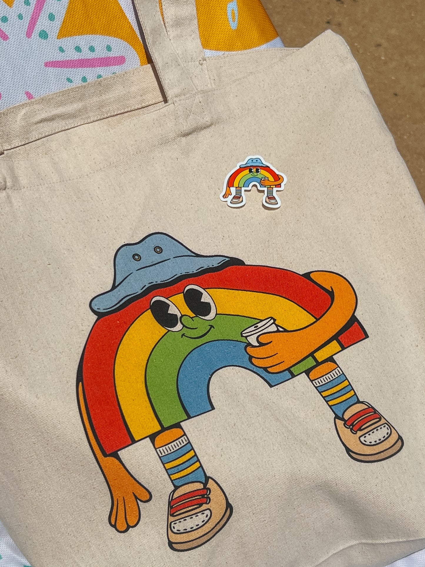 rainbow ron tote bag