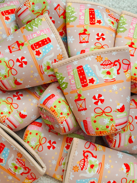 christmas bookshelf cup cover