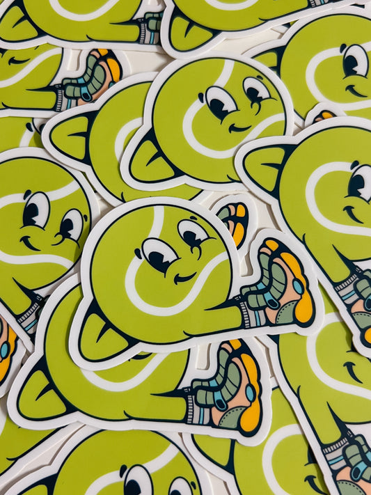 tennis teddy sticker