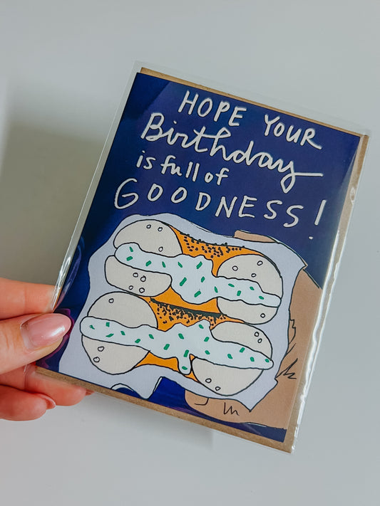 HBD - bagel birthday card