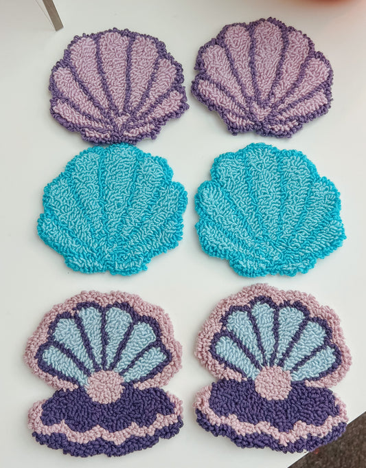beachy mug rugs
