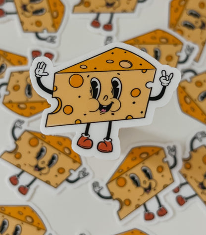cheese man sticker