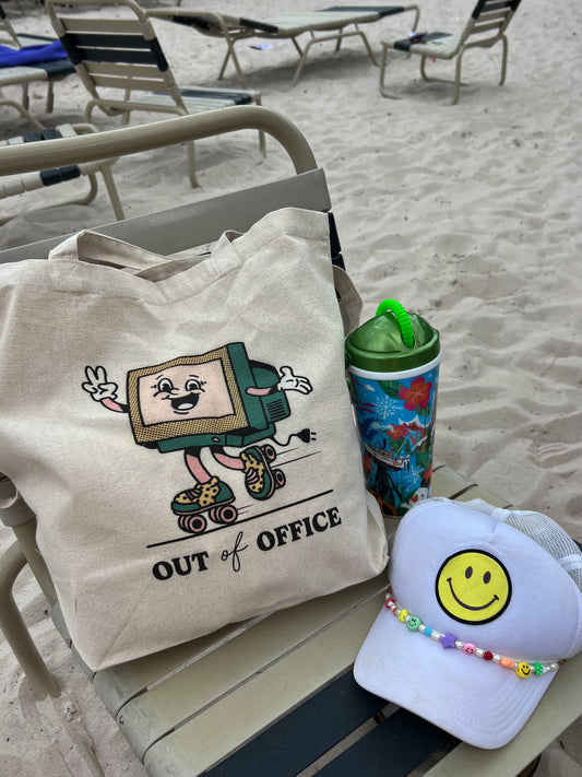 out of office tote bag
