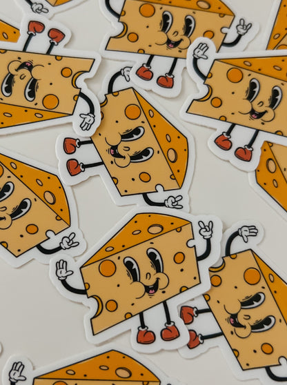 cheese man sticker