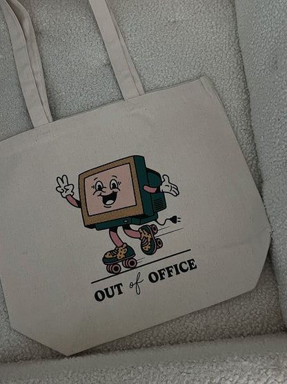 out of office tote bag